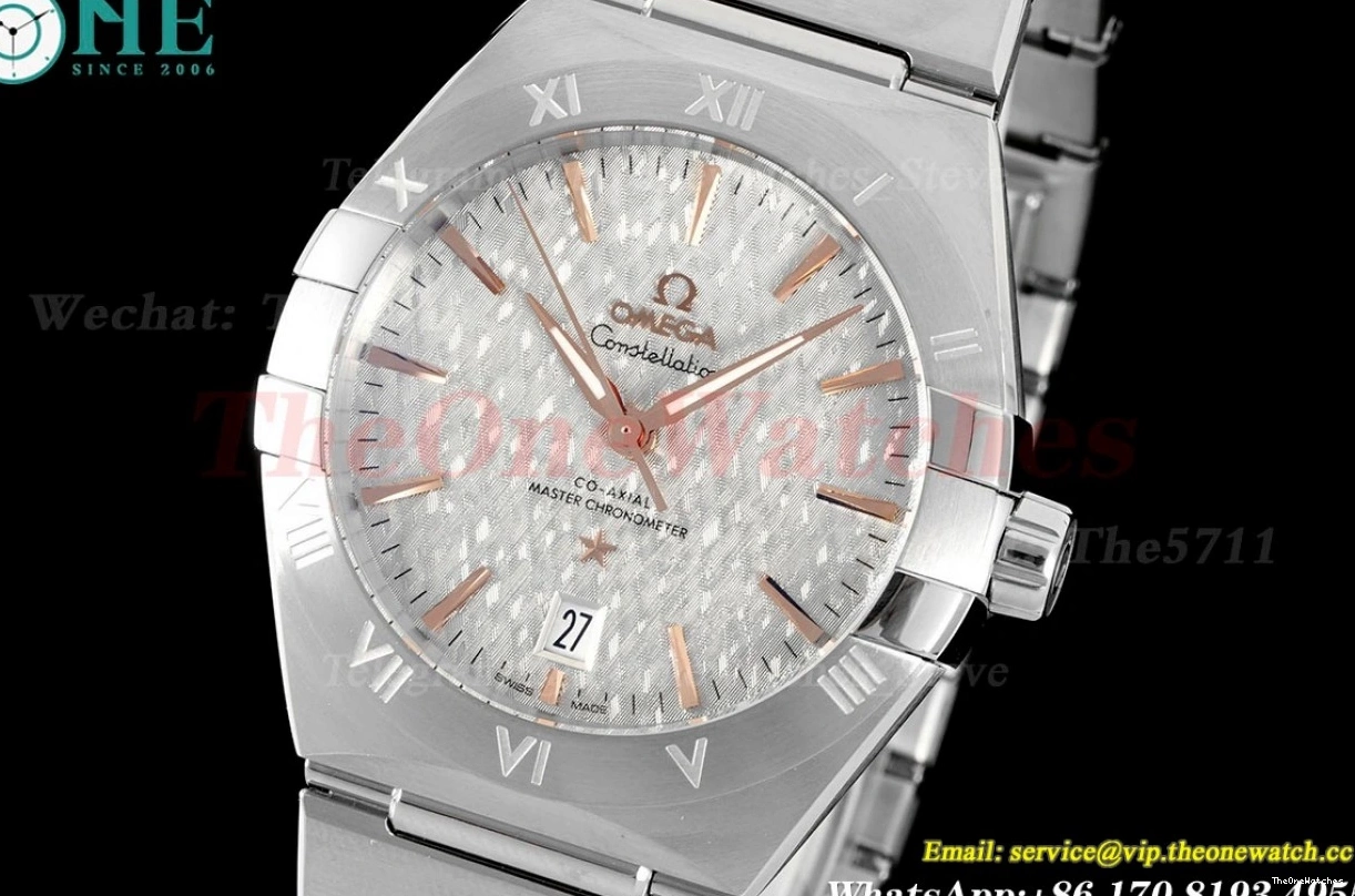SS Constellation Textured ORF 39mm SS A8800 Dial White 0213